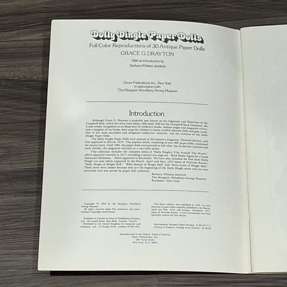 Vintage 1978 Dolly Dingle Paper Doll Book Around The World Grace G Drayton Uncut - Picture 9 of 16